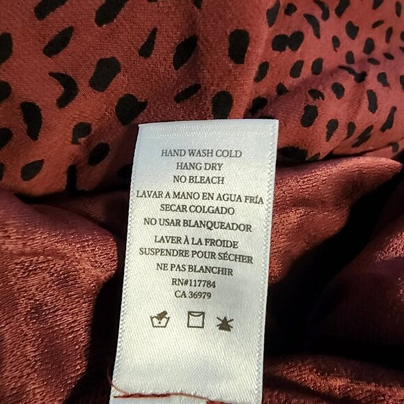 Rails Jumpsuit Size Medium Rust Spotted Wide Leg Belted One Piece Romper Excelle - Picture 10 of 14